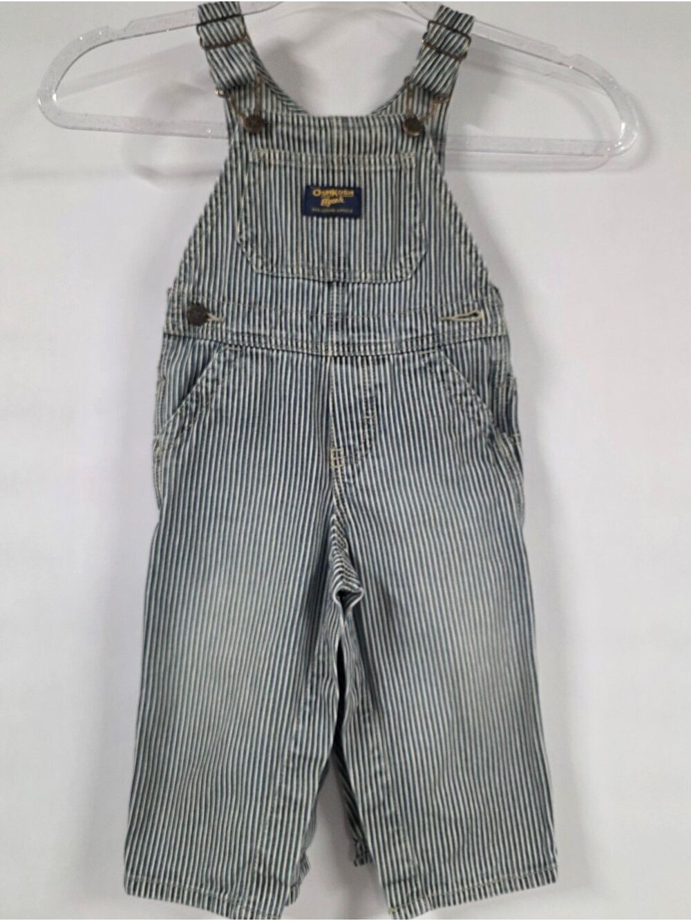 Oshkosh B'Gosh Kids Railroad Hickory Stripe Coveralls, Size 18M